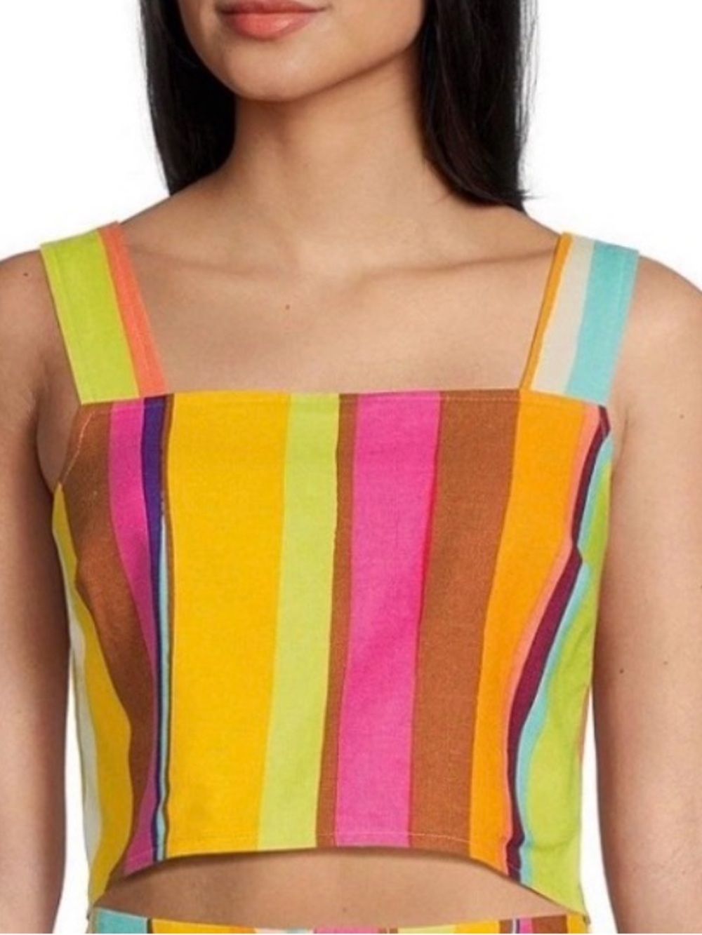 Gianni Bini striped cropped tank top  Med